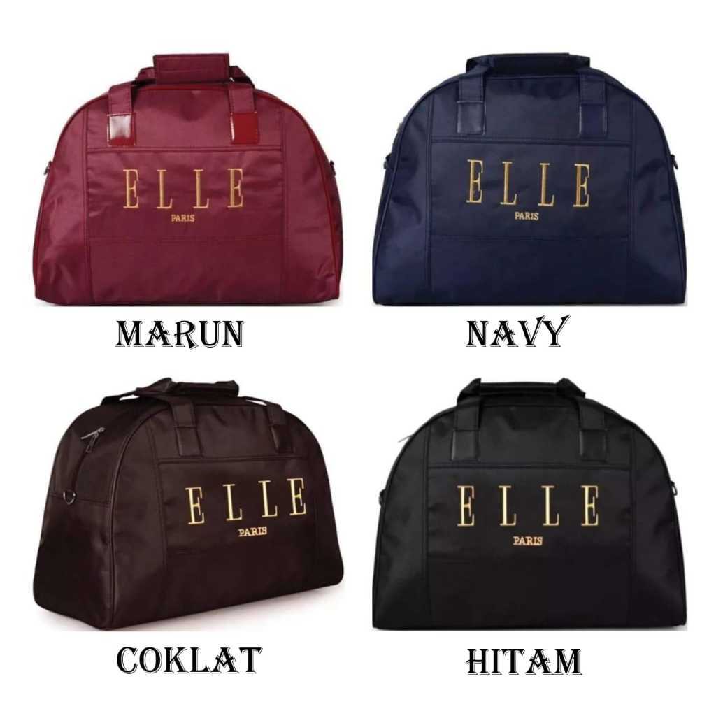 Tas Travel Elle Maroon/ Tas Travel Selempang Koper / Travel Bag Elle