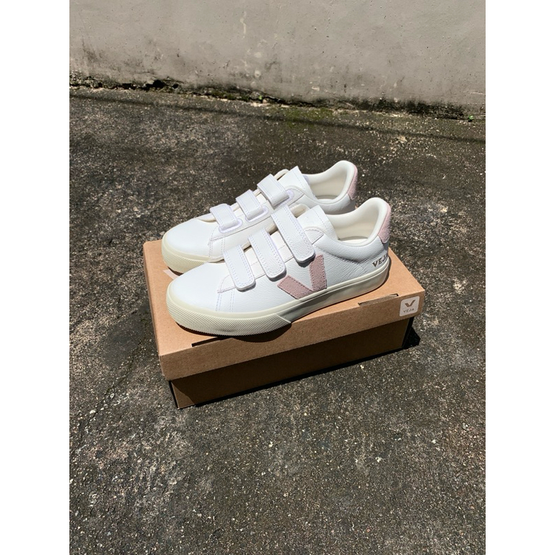 VEJA VELCRO RECIFE WHITE PINK BABE ORIGINAL
