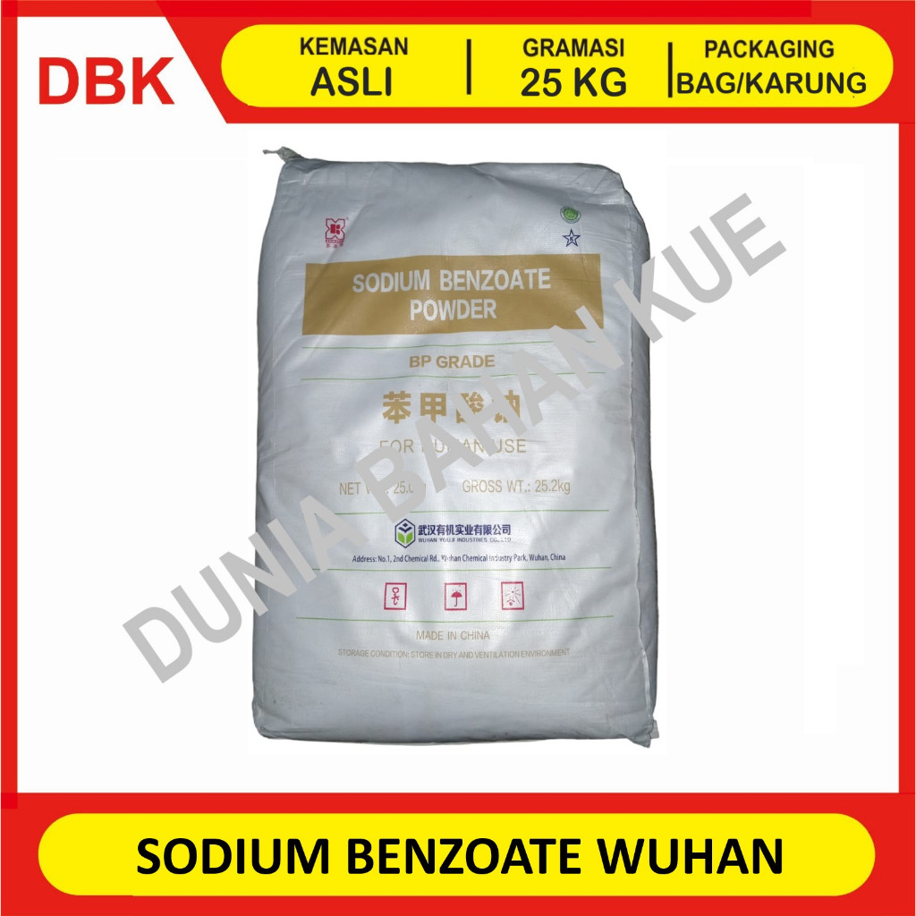 

SODIUM BENZOATE WUHAN YOU JI (C) - 1 BAG 25 KG / PENGAWET FOOD GRADE BENZOAT