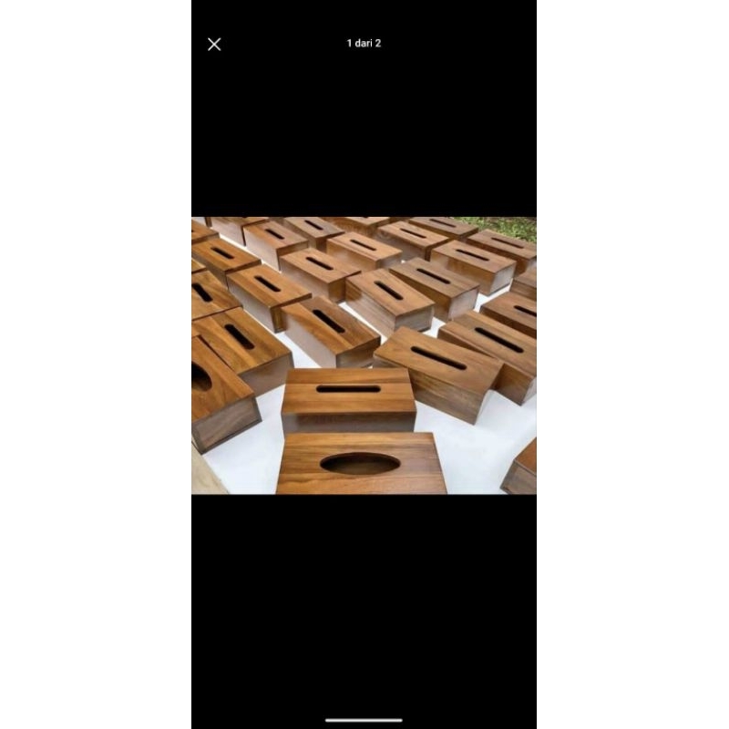 Kotak tissue (kayu jati)
