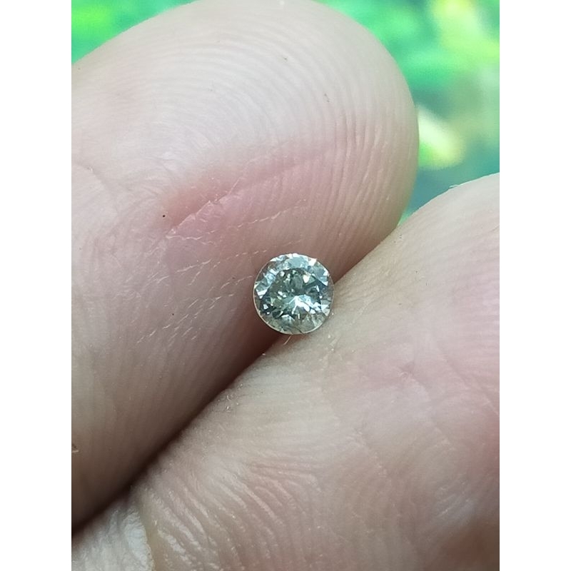 Natural Berlian Light Brown / Coklat Muda Banjar Blink Bling Brt -+ 0,12 crt dan 0,15 crt / 3,1 mm d