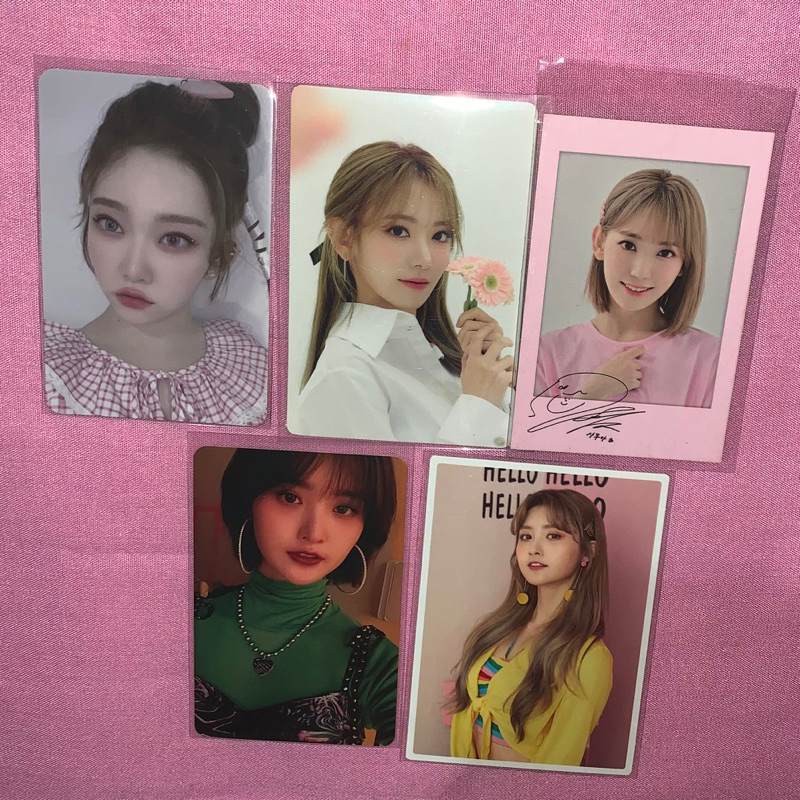 Izone sakura exid jeonghwa billlie tsuki pajama eyes on me trading card photocard pc pola up and dow