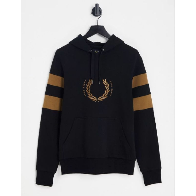 Fred Perry Bold Tipped Hoodie Black Original