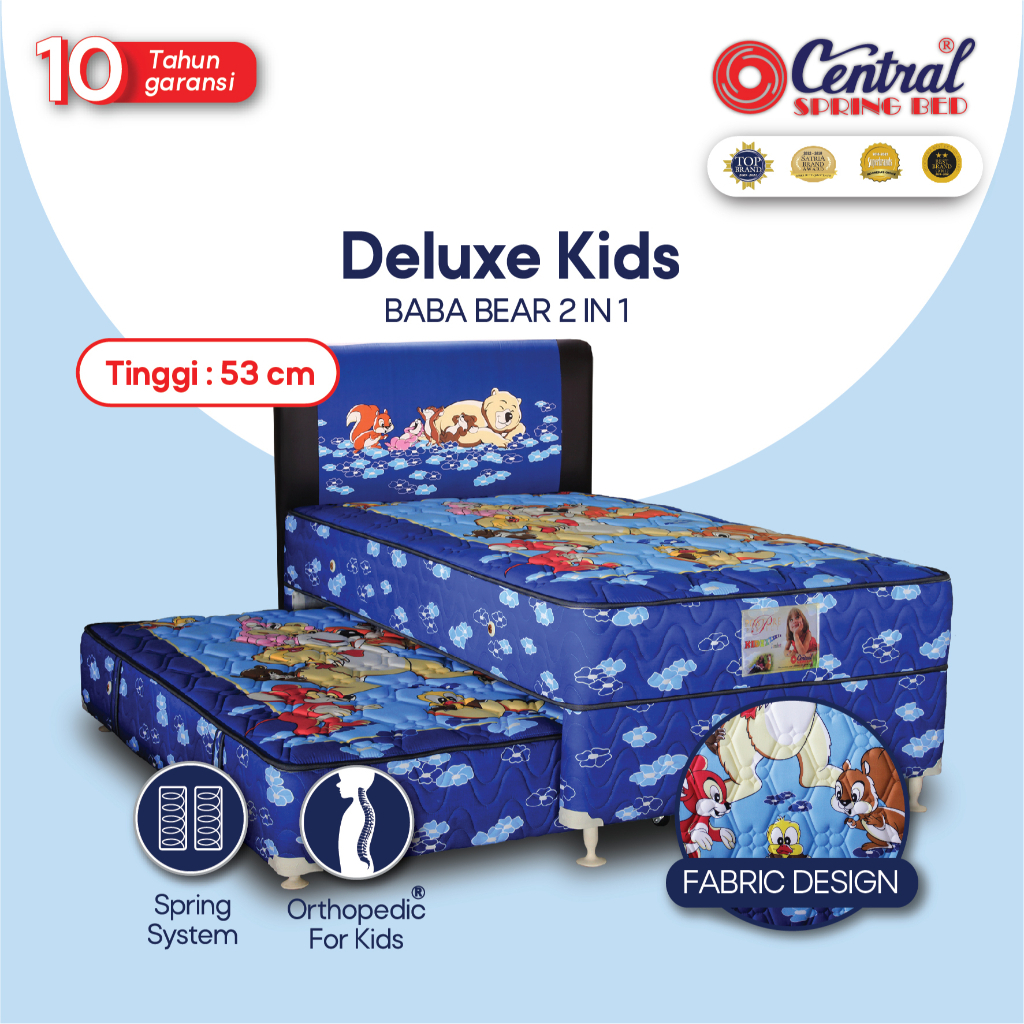 Set Springbed Sorong 2 in 1 Central Deluxe Kids Baba Bear Mama Mia