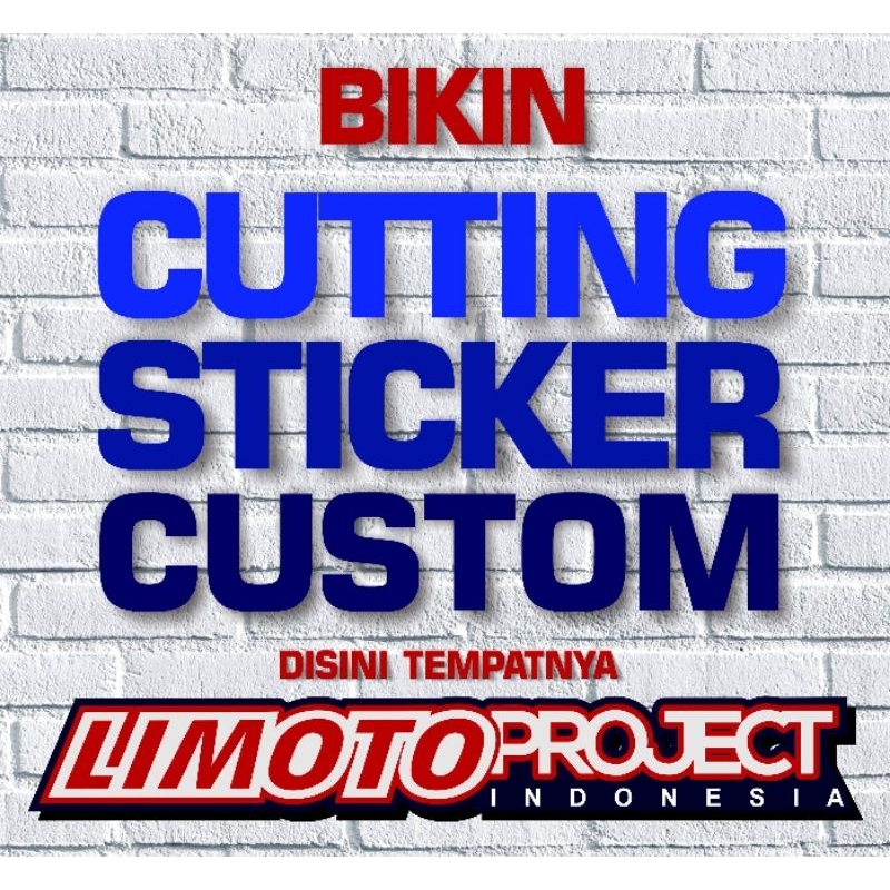 Jasa Cuting Stiker Custom Desain Bebas untuk Logo Komunitas, Usaha, dan Branding Mobil