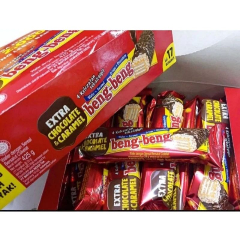 

Bengbeng Beng beng cokelat wafer 25gr isi 17pc /box