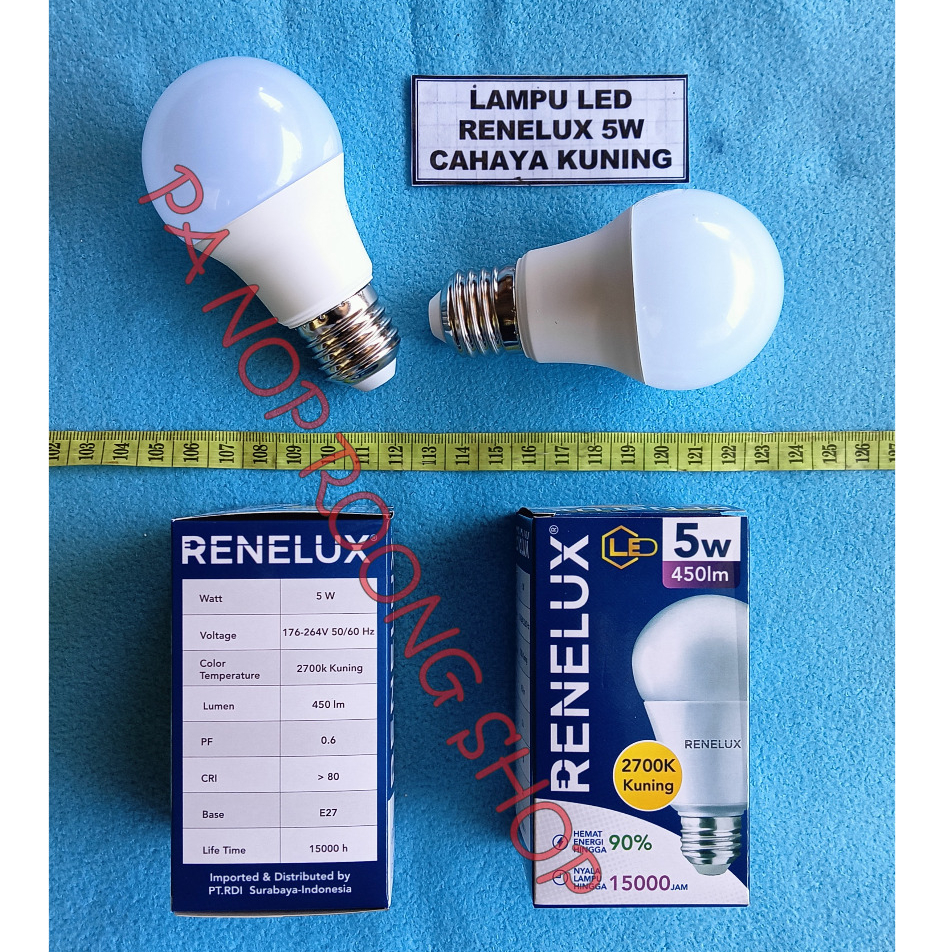 LAMPU LED 5W RENELUX 2700K KUNING