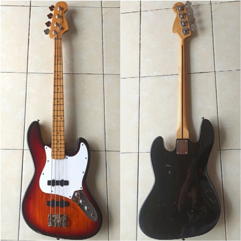 Gitar jazz bass elektrik fender squier stinger marcus miller sunburst