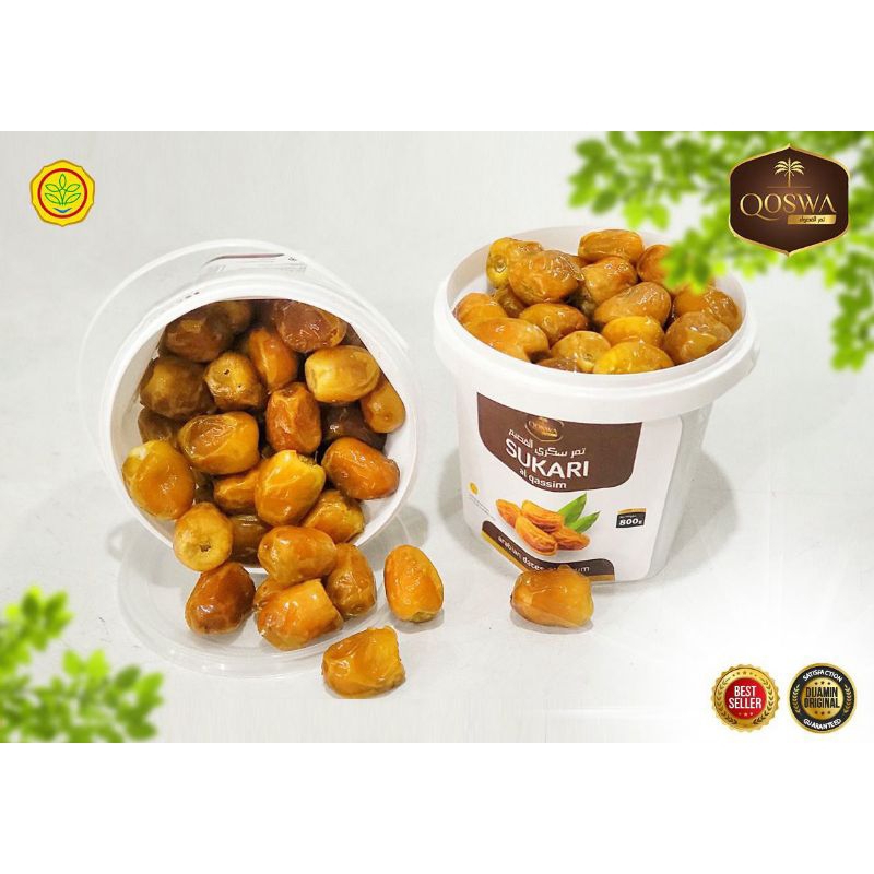 

Kurma Sukari Premium Al Qassim Qoswa Ember 800gr Sukkari