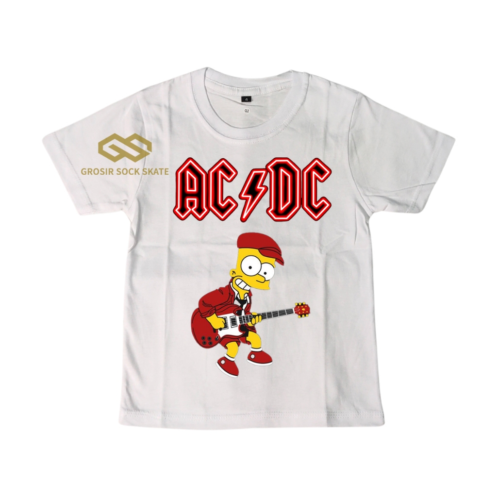 KAOS BAND ANAK/ KAOS MUSIK ACDC PUTIH