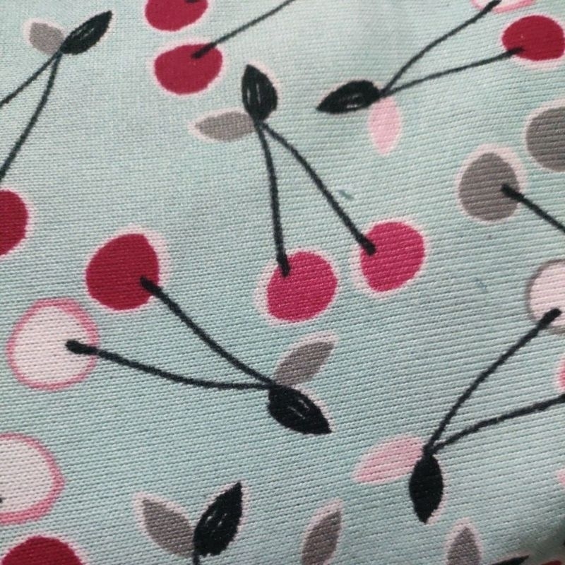 KAIN KILOAN KAOS PRINTING MOTIF BUNGA MERAH