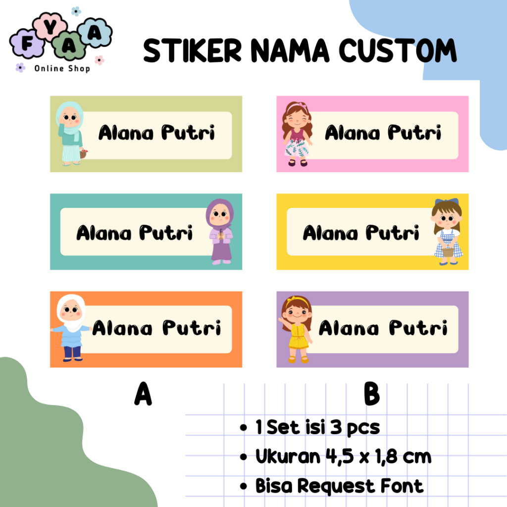 

Stiker Label Nama Custom Anti Air Waterproof