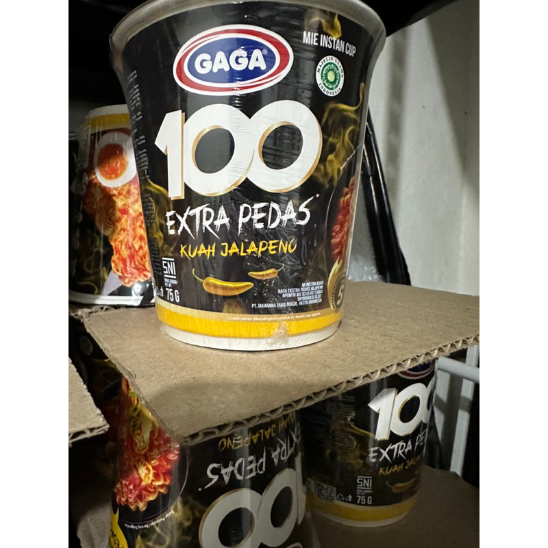 

Mie Gaga 100 Extra Pedas Kuah Jalapeno Kemasan Cup