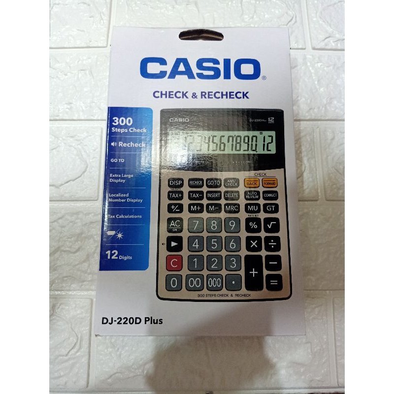 

KALKULATOR CASIO DJ 220D PLUS ORIGINAL / 12 DIGIT CHECK & CORRECT