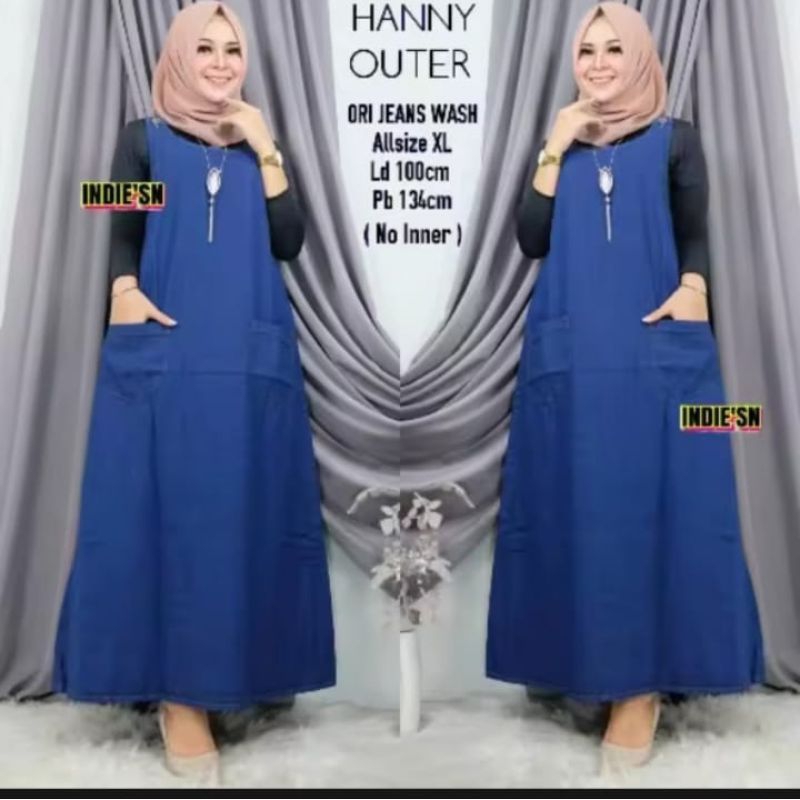 Overall ibu hamil jumbo-Overall baju kodok jeans-LD 100-110-120-130