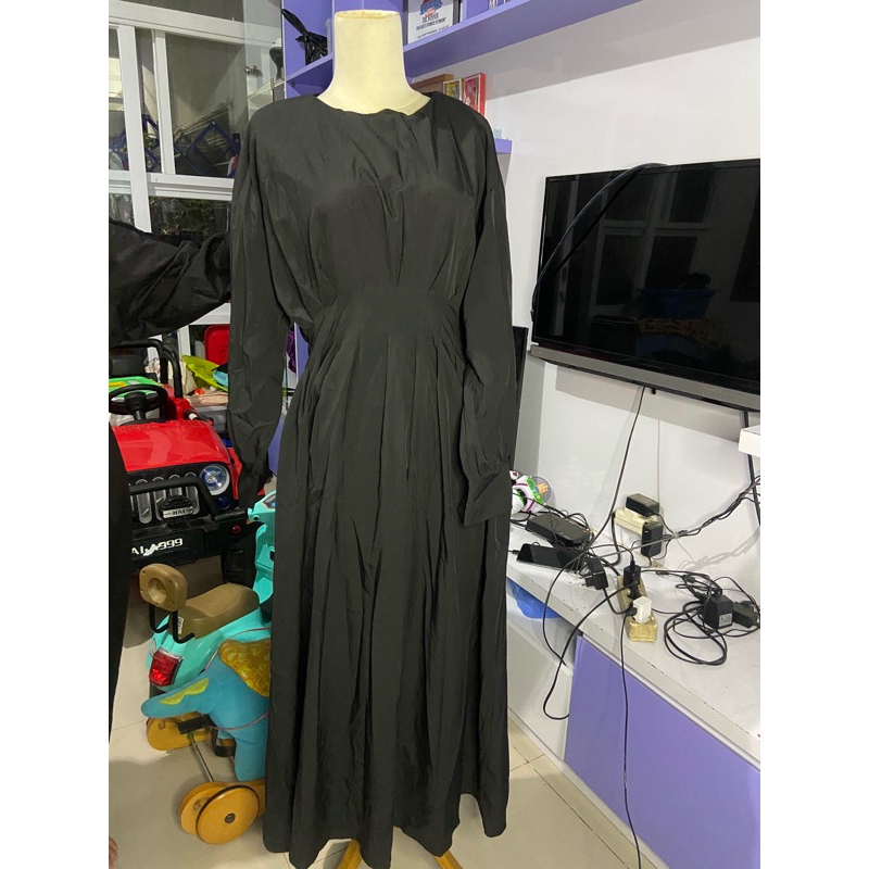DRESS PANJANG HITAM (preloved)