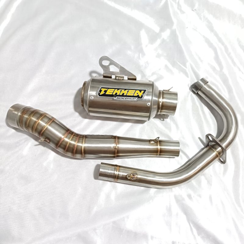 knalpot  satria fu 155 fu porting dan 200cc ex samping tekken racing