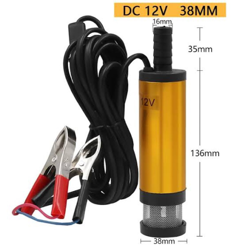 Pompa minyak celup mini DC 12V Pompa Diesel/solar celup DC 12 Voltt