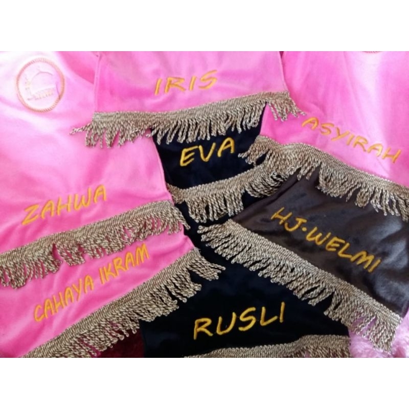 Sajadah muka (mini) Sahira bordir + bordir nama