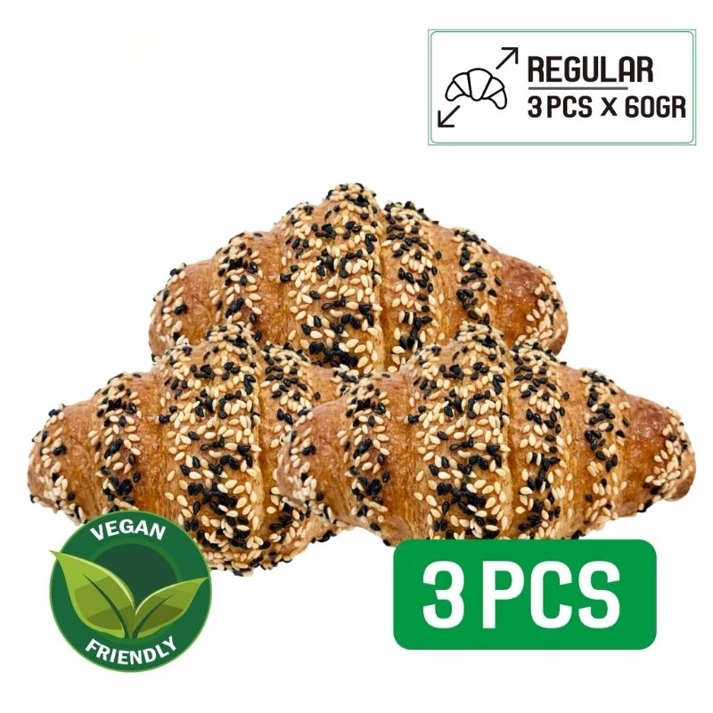 

Vegan Croissant - Black & White Sesame (3 pcs)
