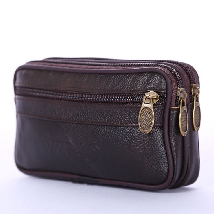 Harga Murah POUCH PRIA MORGAN WA5B7 HAND BAG KULIT COKLAT MURAH FASHION KOREA PARIS KECIL