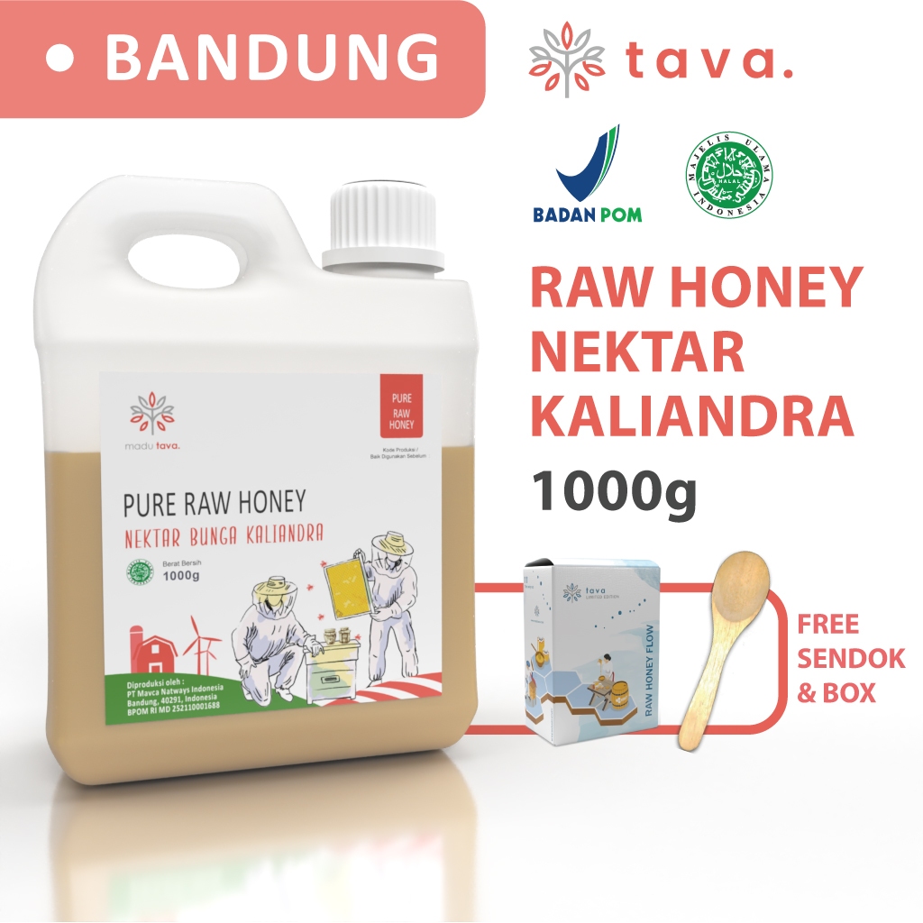 

Madu Asli Murni 1kg Tava Grade A Nektar Kaliandra 100% Alami Pure Natural Raw Honey