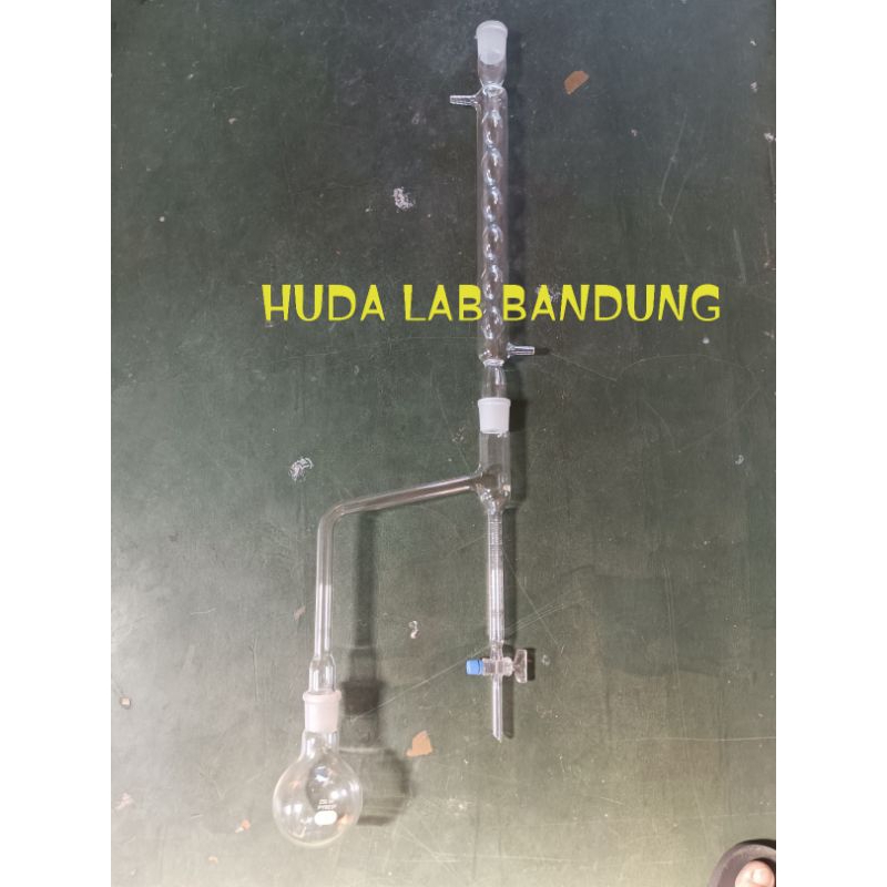 destilasi minyak Atsiri,destilasi oil trap 250ml kran gelas