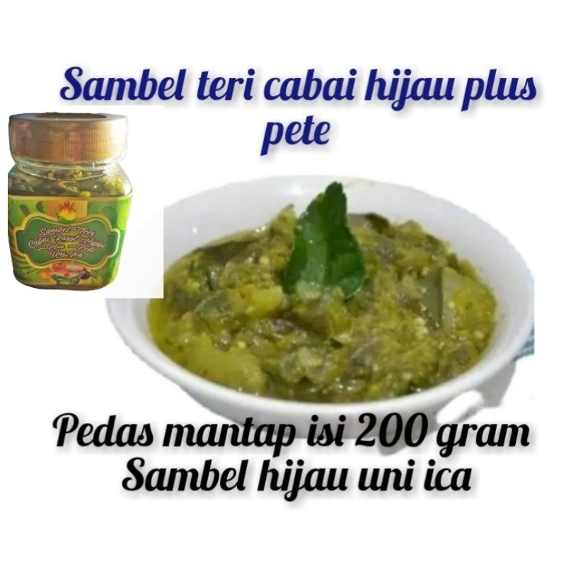

sambel teri cabai hijau asli padang isi 200 gram