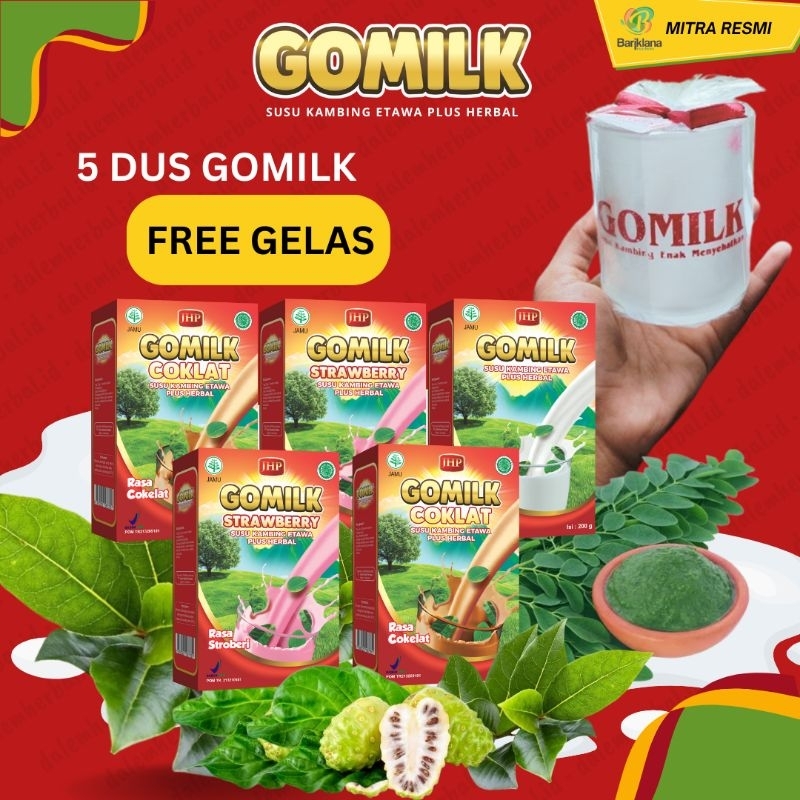 

GOMILK GRATIS GELAS eksklusif Susu Kambing Etawa Plus Herbal