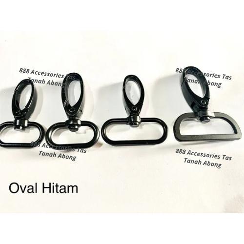 Cantolan Tas / Kaitan Tas Oval Hitam