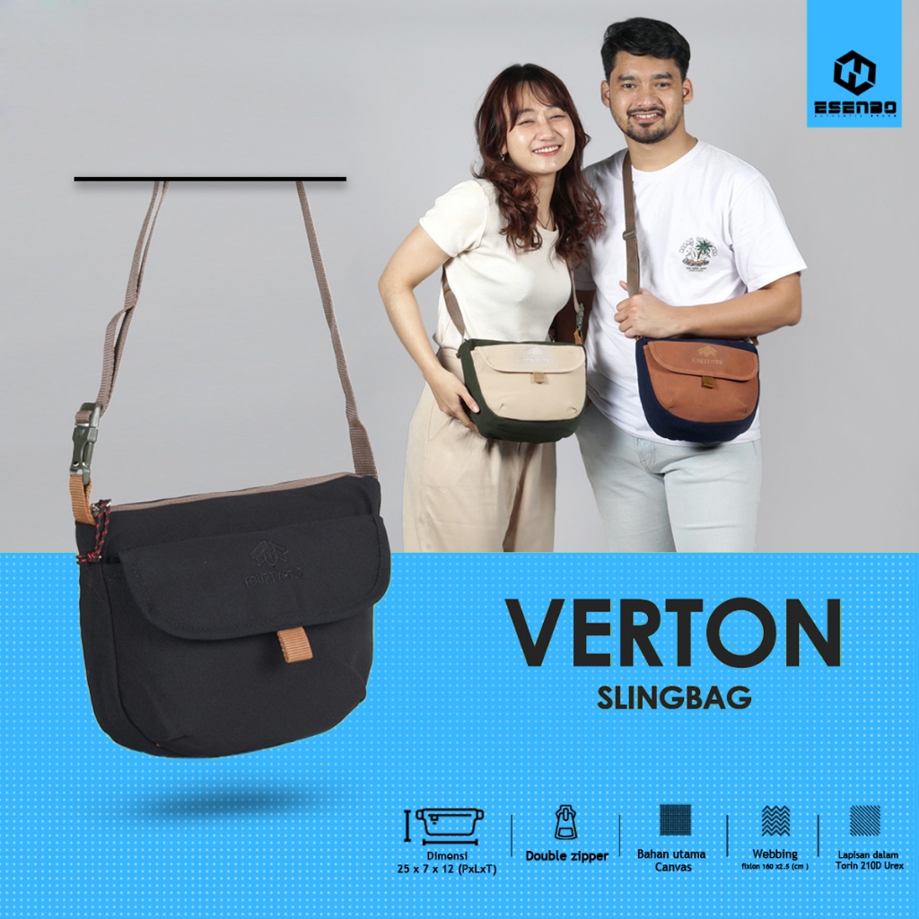 Tas Selempang Pria Fourtyfour Verton By Esenbo - Tas Sling Bag Premium Ori