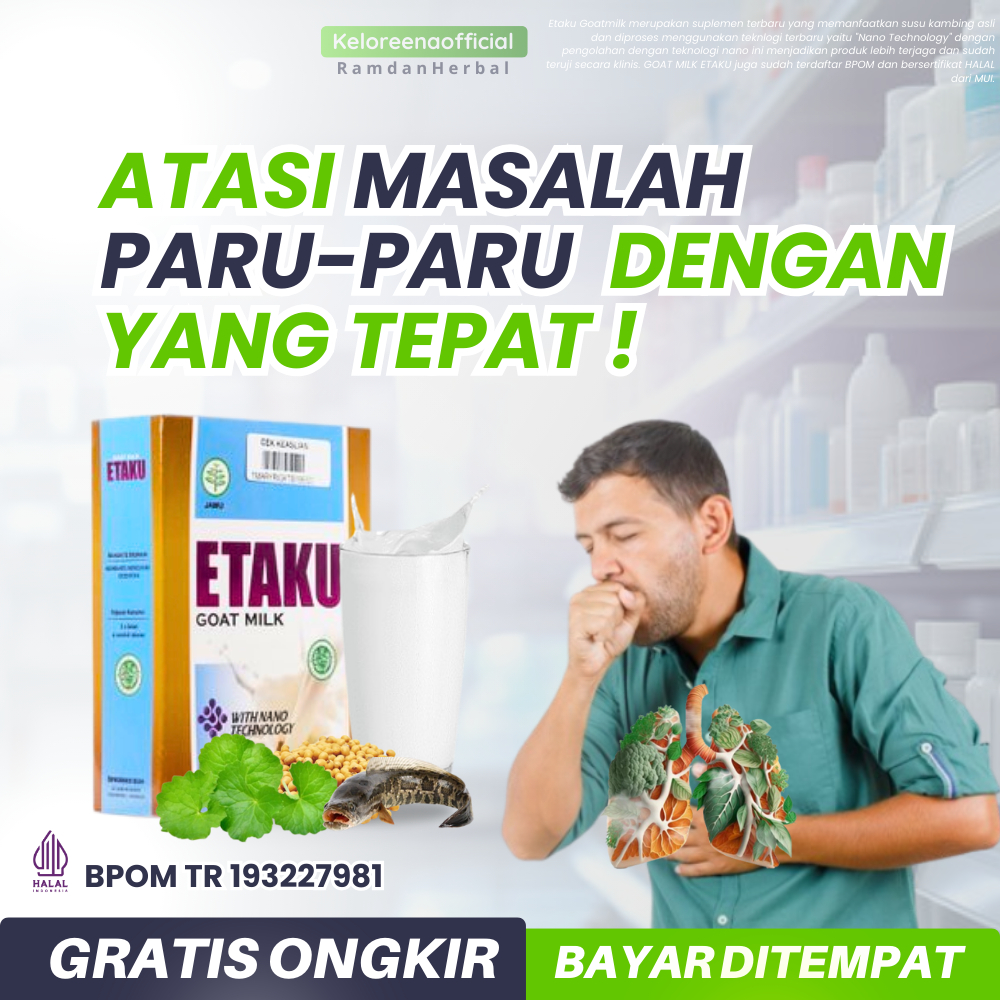 

Susu Pembersih Paru Paru Kotor Atasi Masalah Pernapasan TBC Sesak Nafas Asma Bronkitis Susu Kambing Etawa Etaku Goat Milk Asli