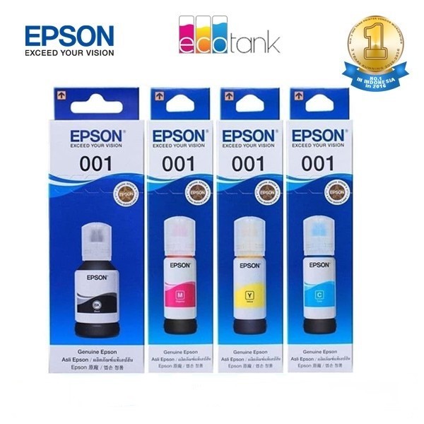 Tinta Epson 001  PRINTER L4150 L6160 L6170 L6190 ORIGINAL