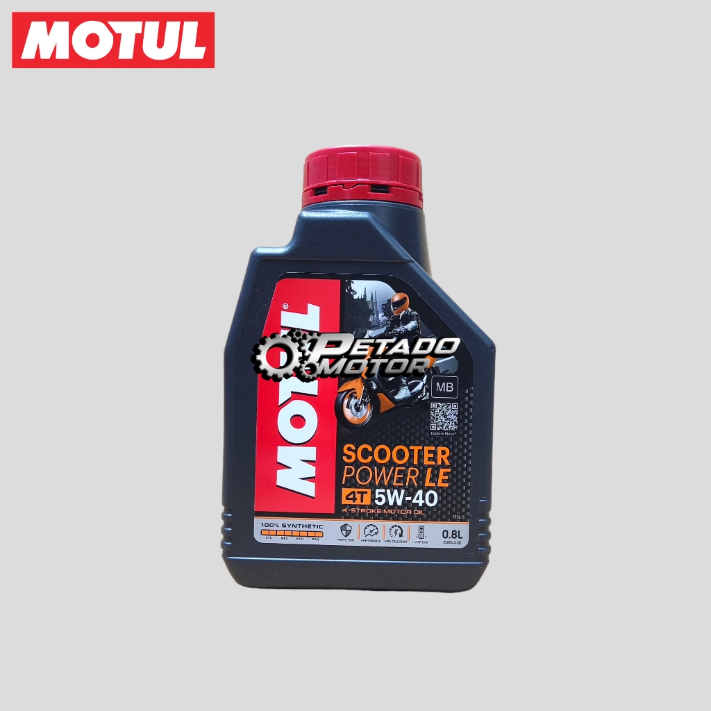 Oli Motul Scooter POWER LE SAE 5W-40 API SN JASO MB 0,8 Liter