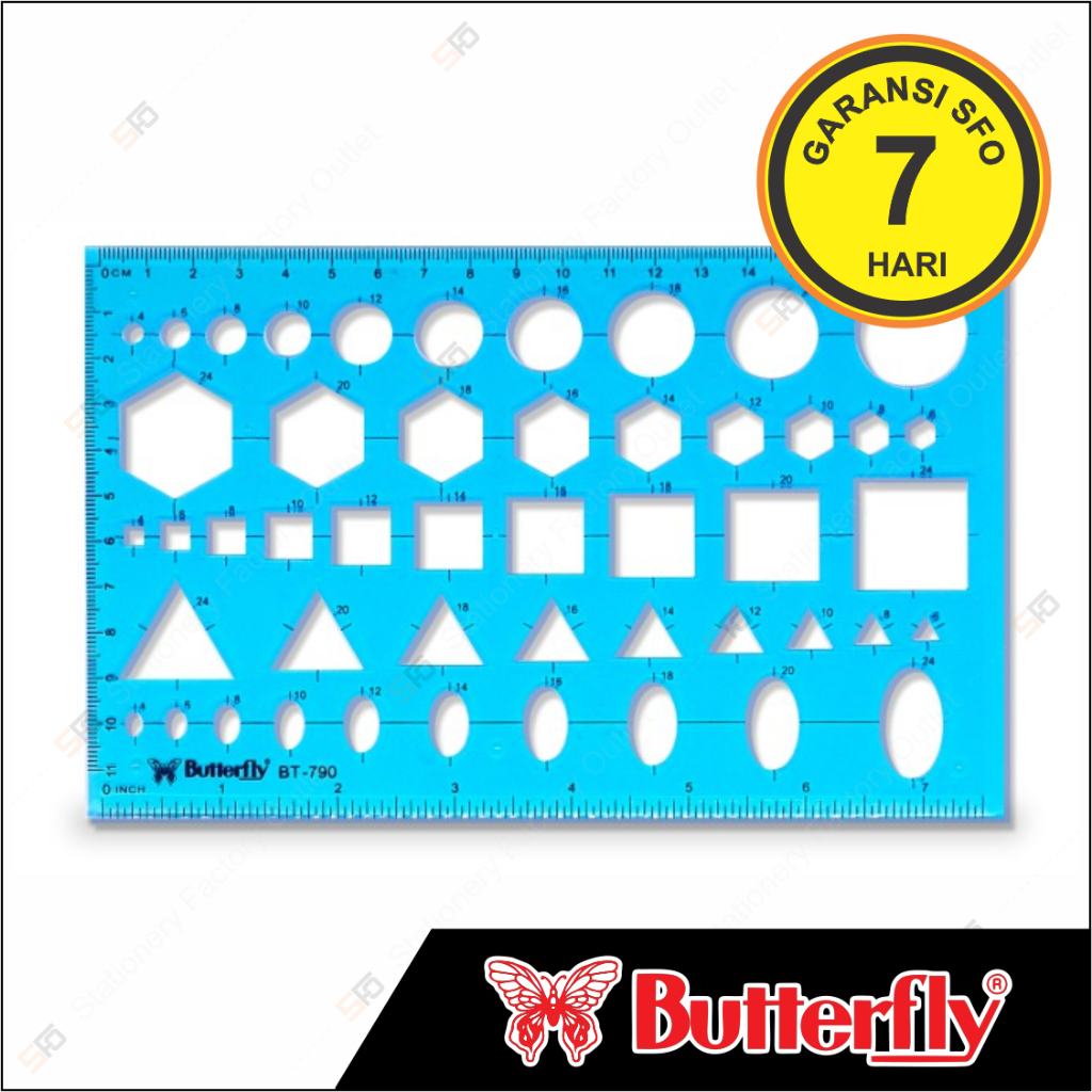 

Penggaris Cetakan Butterfly 19cm BT - 790 - SFO Semarang Official