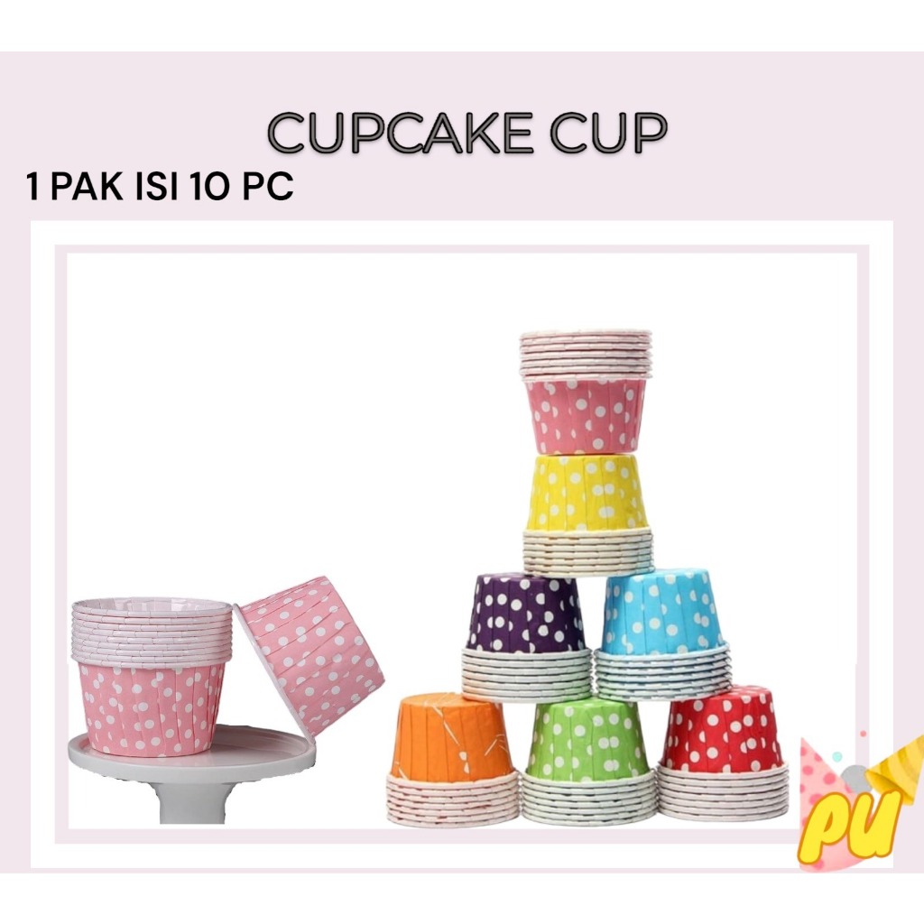 (10pc) Cupcake cup - tempat cupcake cupcake unicorn cup unicorn cupcake polkadot