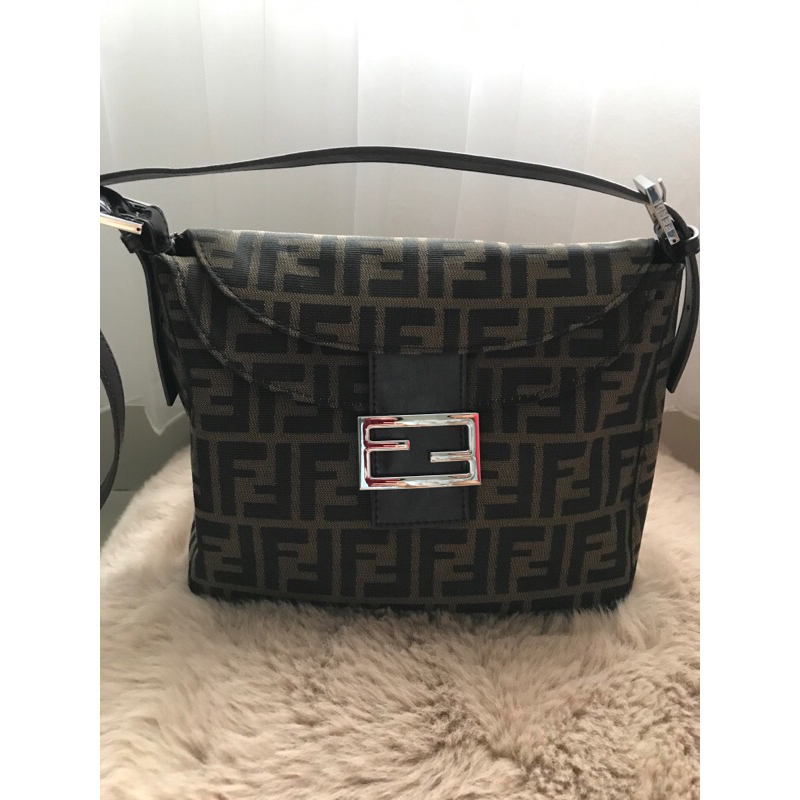 FEND*I ZUCCA DOUBLE FLAP BAG