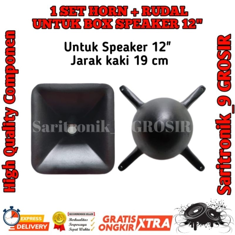 HORN + PHASEPLUG BOX T24 N UNTUK SPEAKER 12 IN