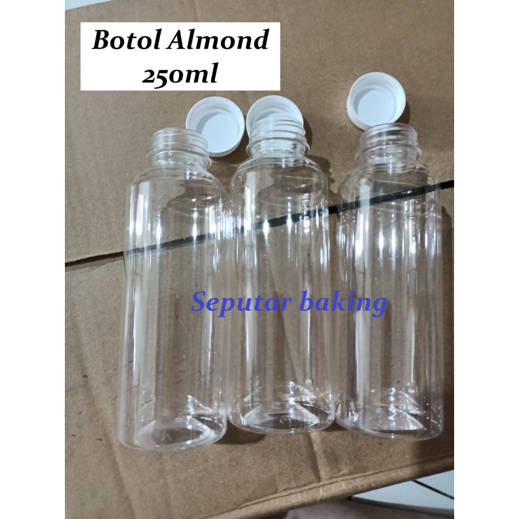 Botol Almond 250ml (1ball = 100pcs) hanya instant
