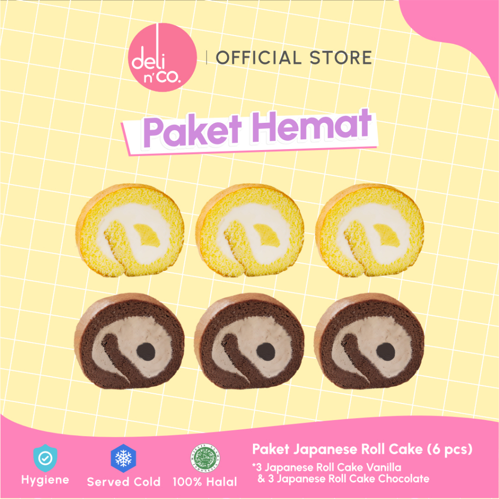 

Deli & Co Paket Hemat Japanese Roll Cake Vanilla & Chocolate