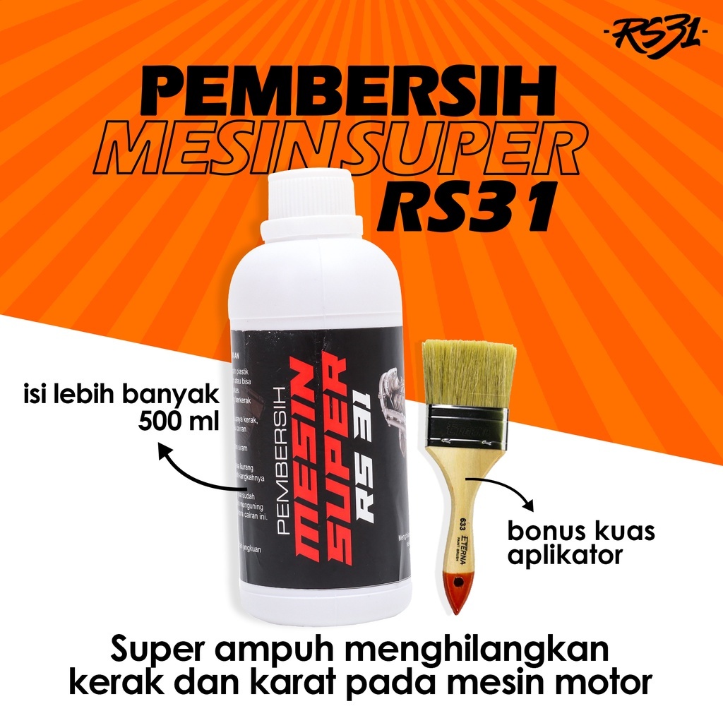 RS31 Cairan Pembersih Mesin Super 500ML - Penghilang Kerak, Kotoran, Motor & Mobil/Engine Degreaser