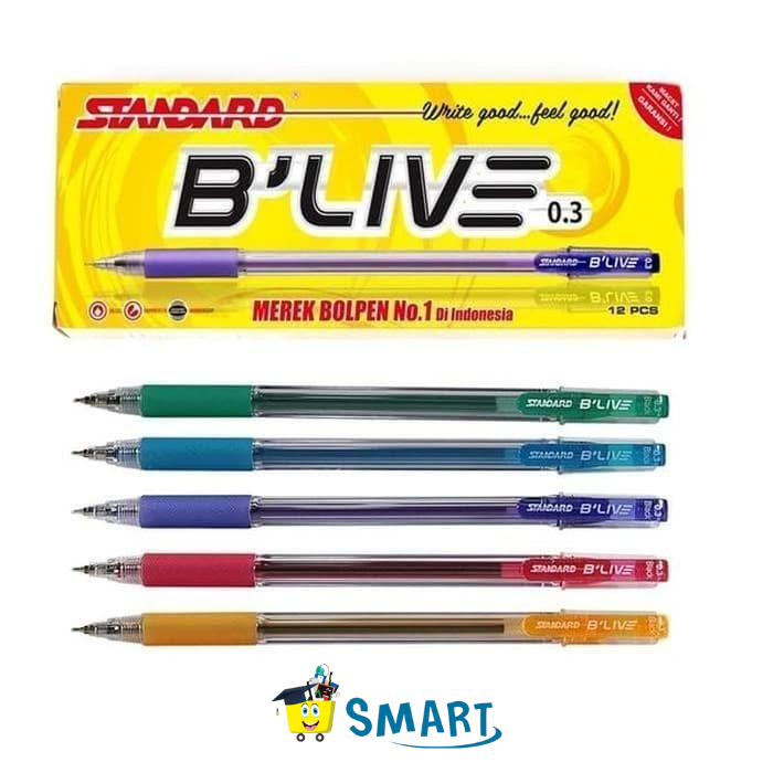 

(1 PAK ISI 12 PCS)STANDARD B'LIVE 0.3 BLACK