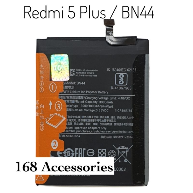 Baterai Batre Redmi 5 Plus 5Plus Redmi 5+ BN44 Original Batrai Battery