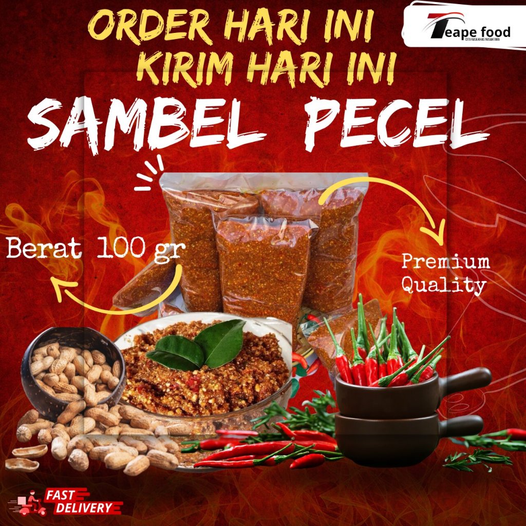 

Sambal Kacang Pecel 100 Gr Rasa Di Jamin Enak Tanpa Bahan Pengawet Teape Food
