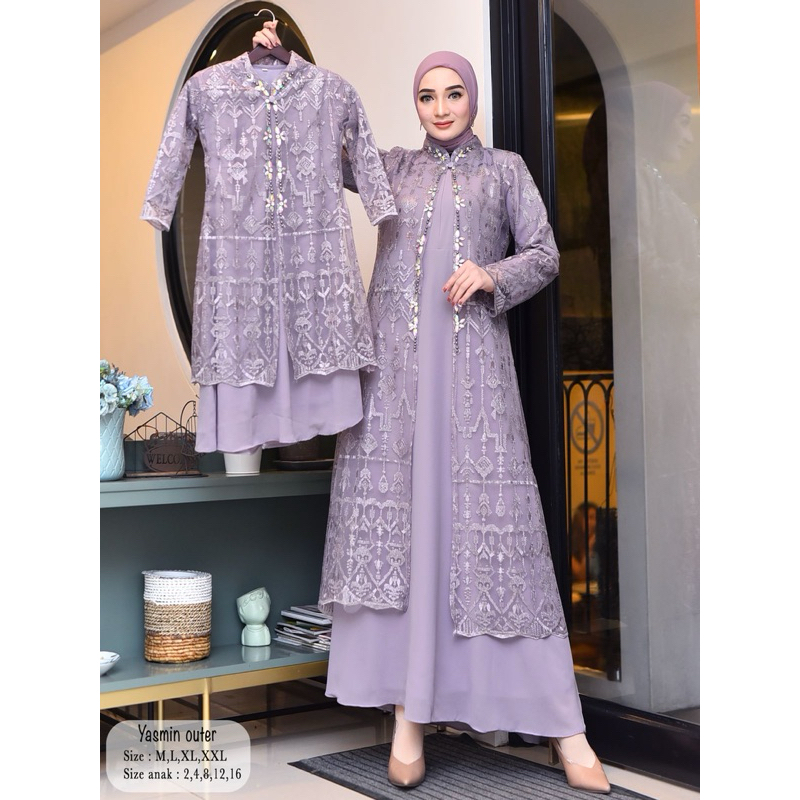 Gamis Yasmin Couple Ibu Dan Anak Kebaya Kondangan Gamis Kondangan Ukuran Jumbo