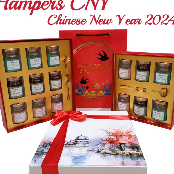 

Terlaku REALFOOD INDONESIA Hampers Chinese New Year CNY Kado Imlek Gift Hadiah Isi Minuman Sarang Burung Walet Bersertifikat BPOM HALAL B