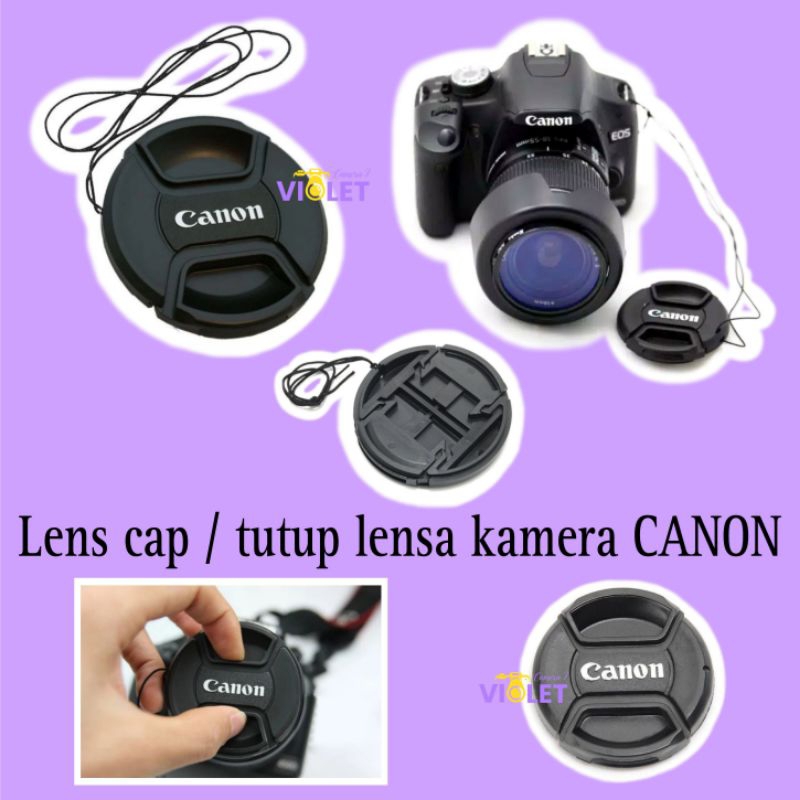 lens cap CANON lens cap camera front cap cover lens tutup lensa kamera CANON lens cap DSLR camera tu