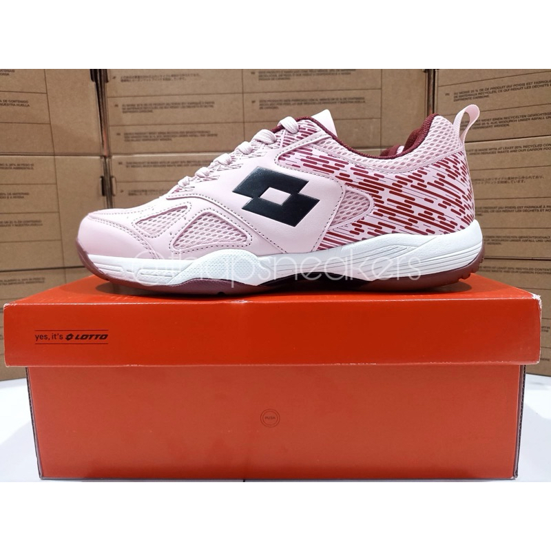 Sepatu Lotto Lob Badminton/Tennis Pink Original BNIB Resmi
