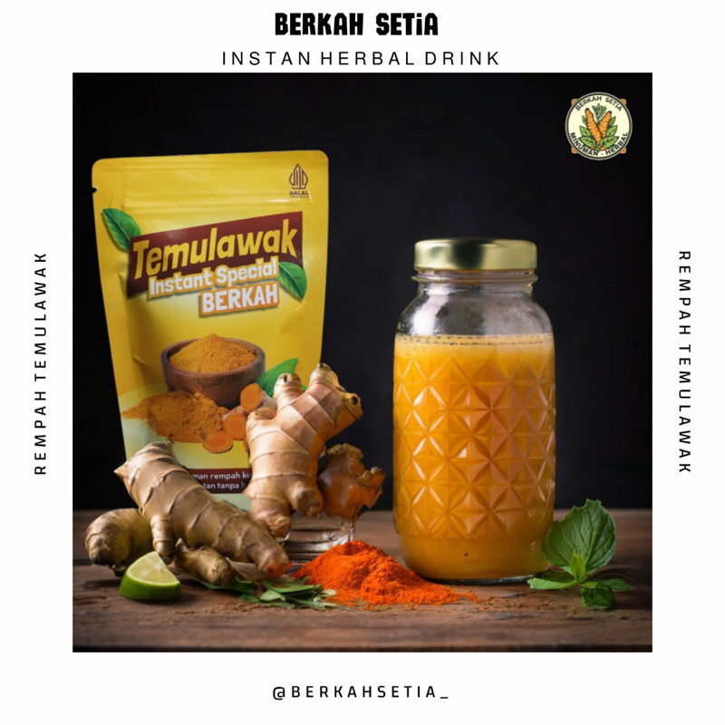 

185gr temulawak bubuk segar asli 100% bahan alami minuman herbal instan rempah temulawak