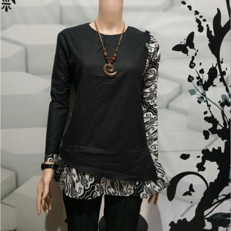 Tunik batik kombinasi / Tunik batik / Tunik kantoran / Tunik balon / Tunik polos / baju wanita / bat